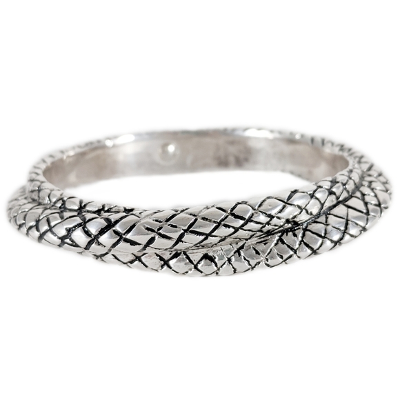 Vintage Airess Sterling Silver Hollow Puff 925 Snake Bangle Bracelet - Picture 2 of 3